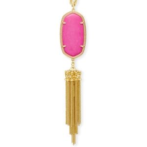 NWOT - Kendra Scott Rayne Long Pendant, Pink